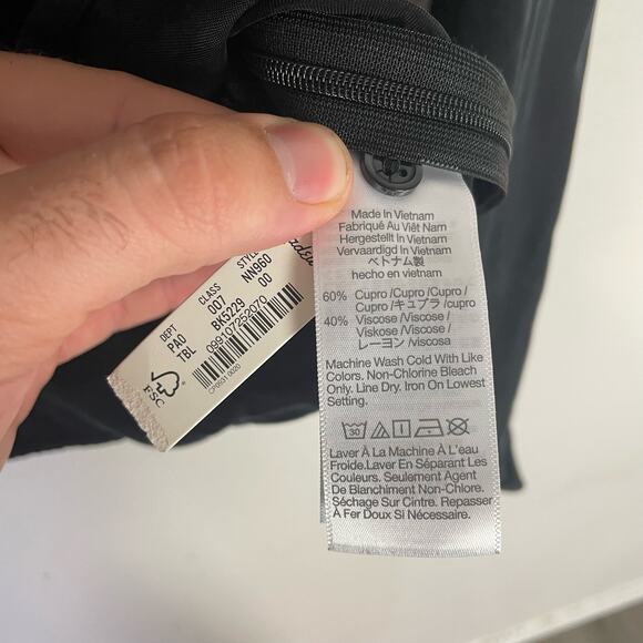 Madewell Brushed Ruched Front V Neck Long Sleeve Cupro Top US Women's 00 New - Picture 7 of 7